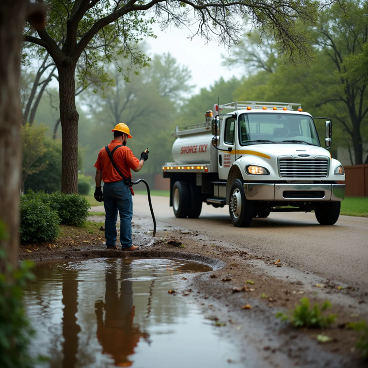 Flash Flood Drainage & Pump Repair in Round Rock, TX by Oakwood Landscaping