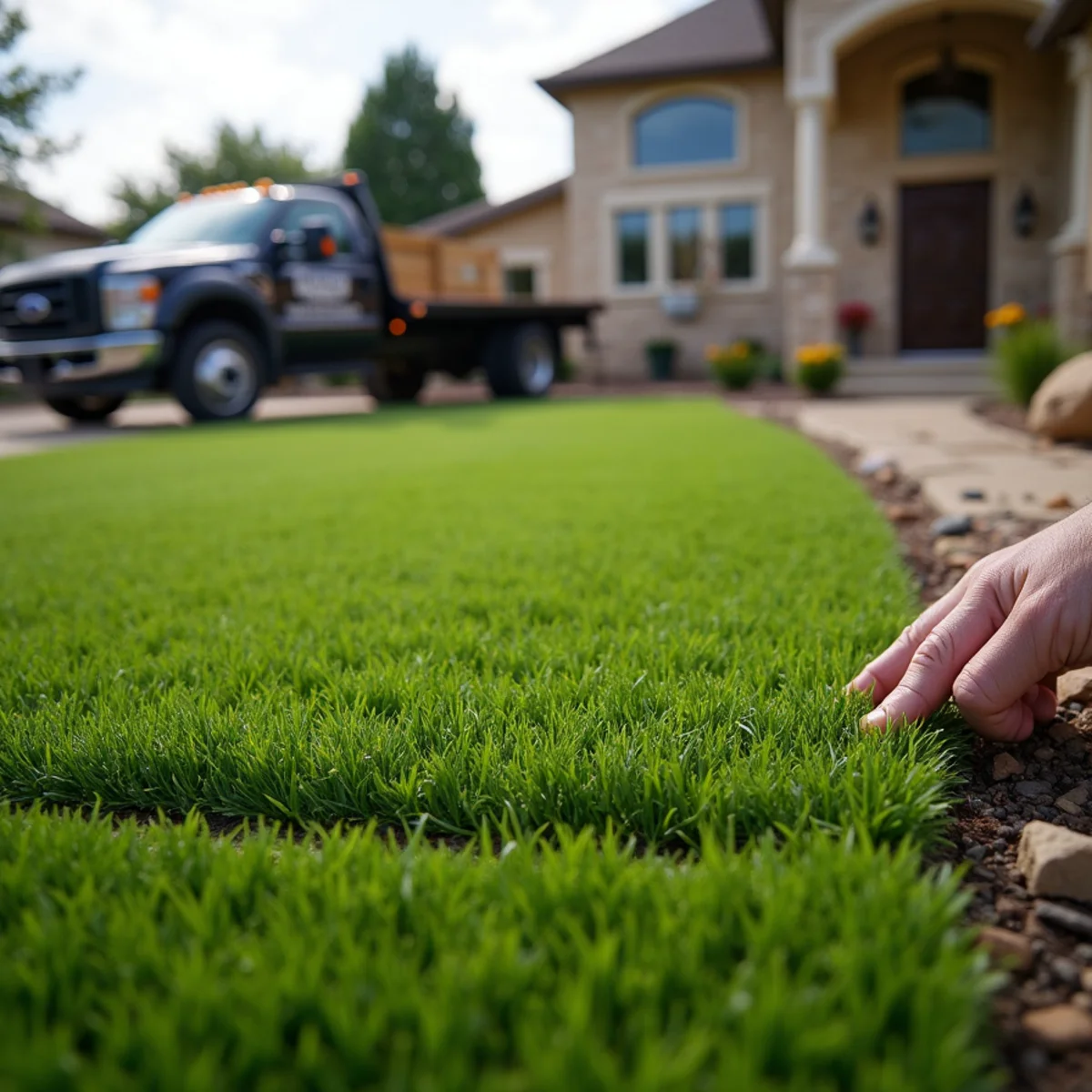 Heat-Hardy Zoysia Sod Lawn project in Round Rock, TX by Oakwood Landscaping