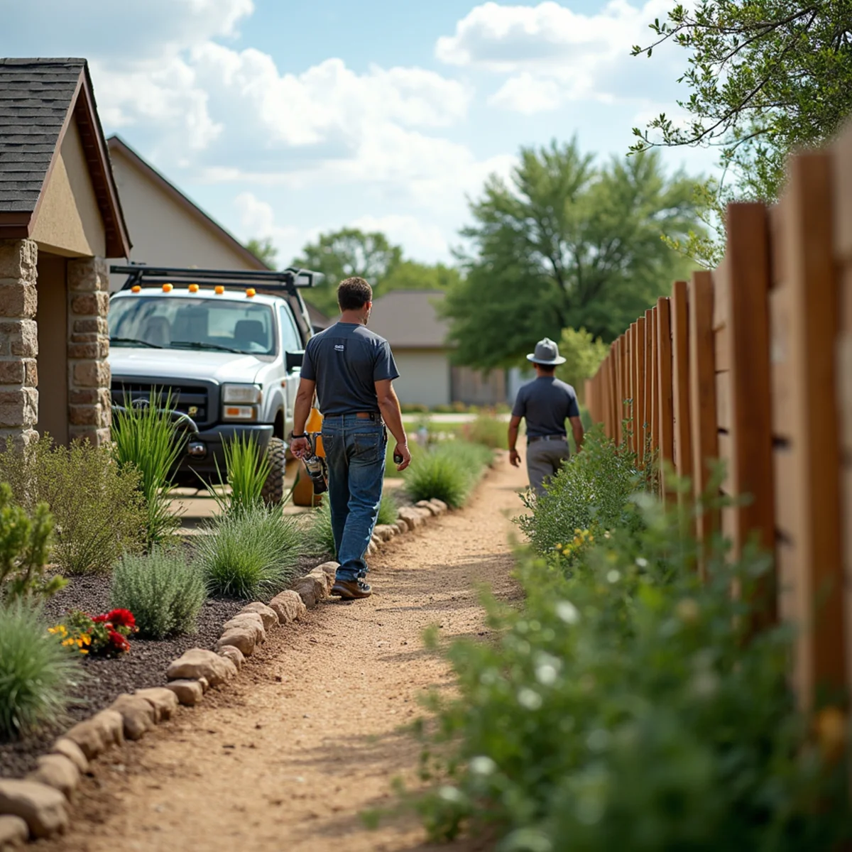 Landscaping, irrigation and fencing services in Dripping Springs, TX by Oakwood Landscaping