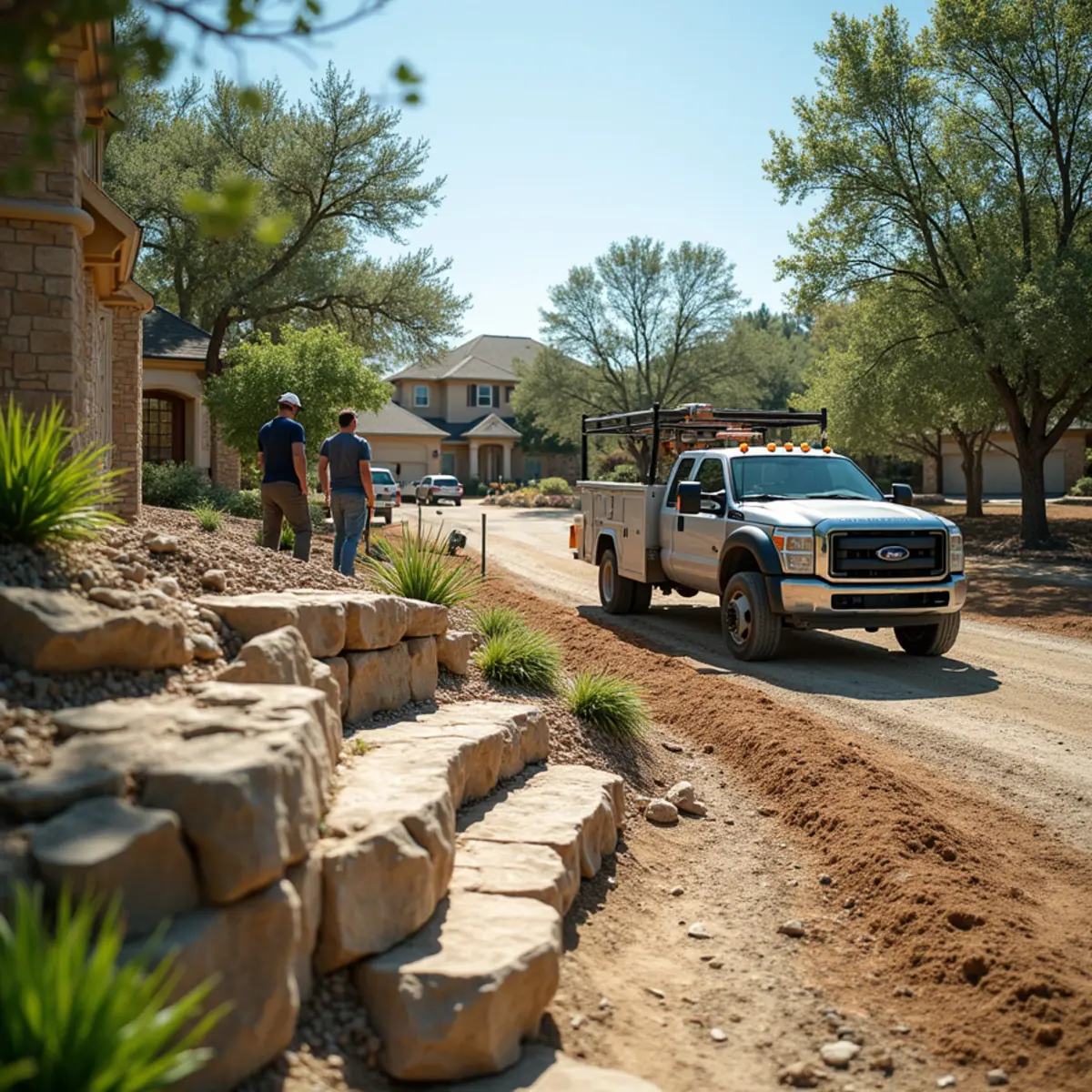 Landscaping, irrigation and fencing services in Granite Shoals, TX by Oakwood Landscaping