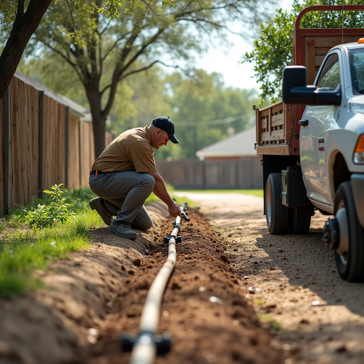 Landscaping, irrigation and fencing services in Taylor, TX by Oakwood Landscaping