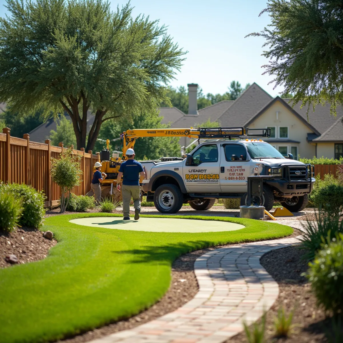 Landscaping, irrigation and fencing services in The Hills, TX by Oakwood Landscaping